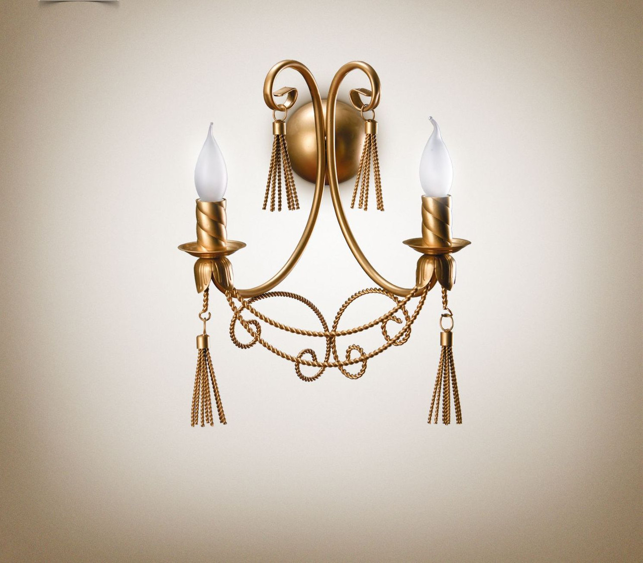 Бра класичне металеве на дві свічки 1302 серії "Монте Карло"