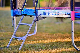 Батут Just Fun 305 см з внутрішньої сіткою і сходами (B-JF305) Синій, фото 3