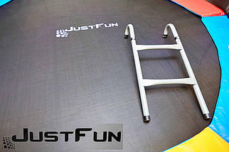 Батут Just Fun 305 см з внутрішньої сіткою і сходами (B-JF305) Синій, фото 3
