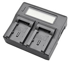 Зарядний пристрій Alitek LCD Dual для 2х АБ Canon BP-808, BP-809, BP-819, BP-820, BP-827, BP-828
