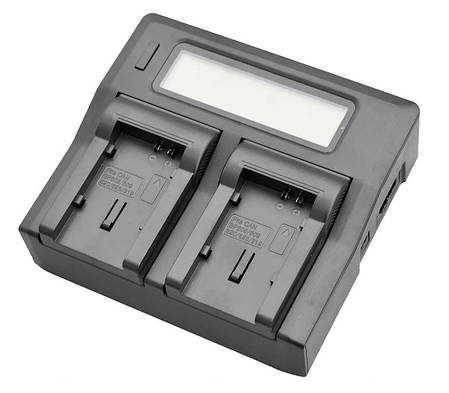 Зарядний пристрій Alitek LCD Dual для 2х АБ Canon BP-808, BP-809, BP-819, BP-820, BP-827, BP-828, фото 1