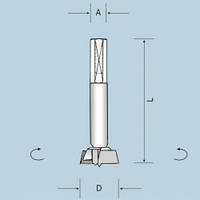 Чашкове свердло D16 L70 S10x40 RH (праве) 04301607021