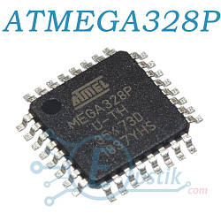 ATmega328P, мікроконтролер 8бит, 20МГц, 32КБ Flash, TQFP32