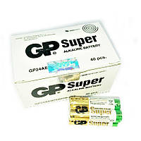 Батарейки алкалайн GP Power super AAA мизинчиковые, R 03, упаковка 40 шт