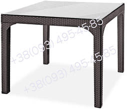 Стіл HM-710 COMFORT RATTAN MASA 90*90 зі склом