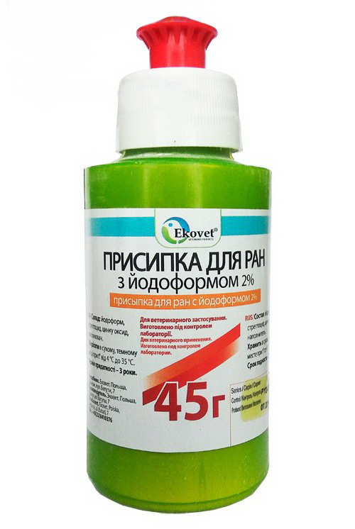 Присипка для ран з йодоформом 2%, 45 г Ековіт