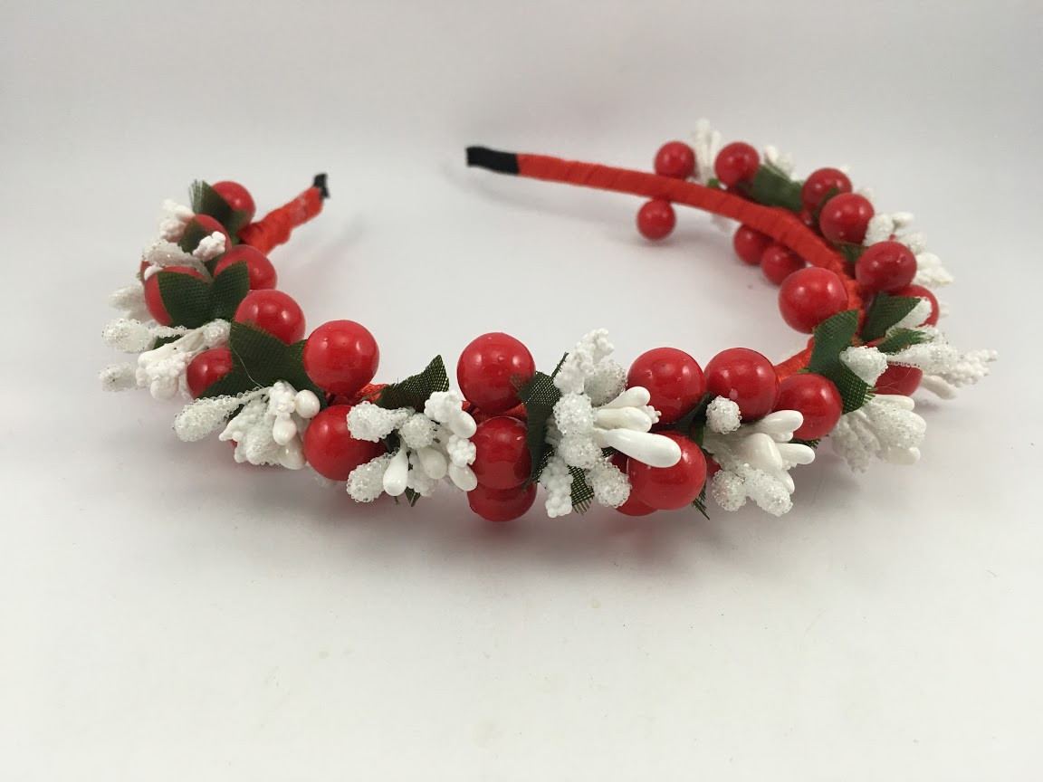 Віночок на голову з червоною калиною, фото 1