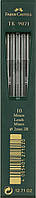 Графитный грифель для цанговых карандашей Faber-Castell ТК 9071 тверд. 2B (2.0 мм), 10 шт. в пенале, 127102
