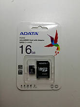 SD карта ADATA microSDHC 16GB Class 10 c адаптером
