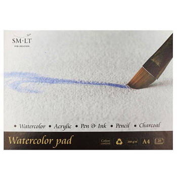 Папір-склейка для акварелі Smiltainis Gold А4 21*29,7см 260г/м 20арк AS-20(260)