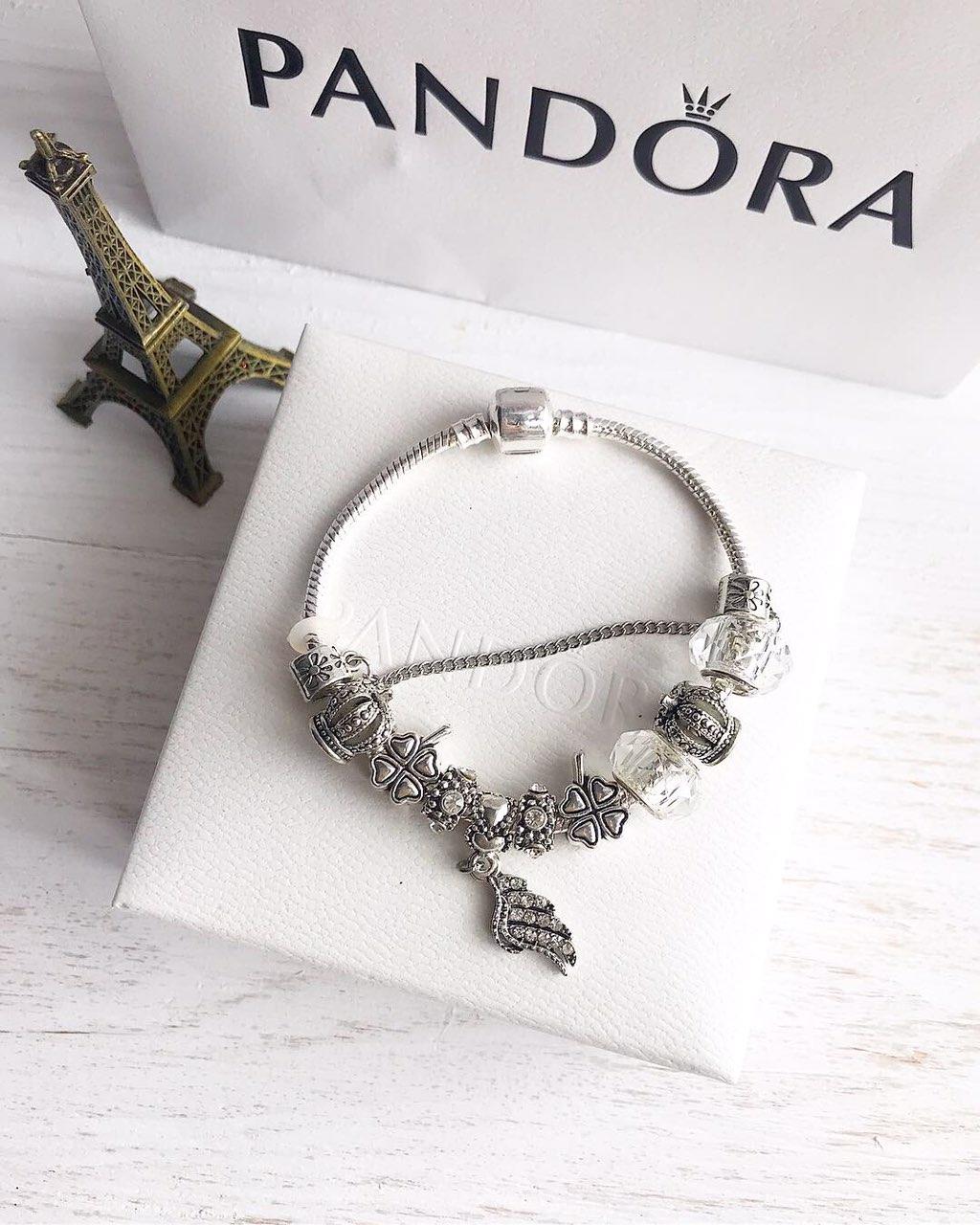 Браслет c підвісками Pandora копія пандора