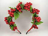 Вінок на голову з червоною калиною, фото 5