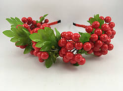 Вінок на голову з червоною калиною