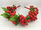 Вінок на голову з червоною калиною, фото 3
