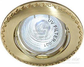 Світильник точковий Feron 125T-MR16 12V 50W G5.3 MR16  метал матове золото-золото