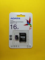 Карта пам'яті A-Data 16GB SDHC Class 10 + Адаптер