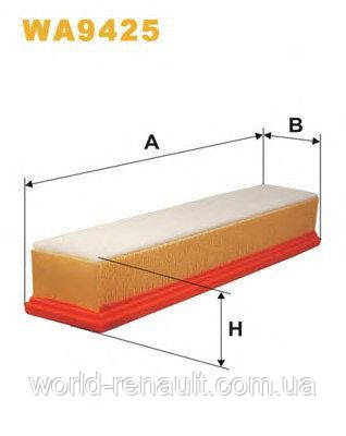 Повітряний фільтр на Рено Symbol 1.5 dci / WIX WA9425