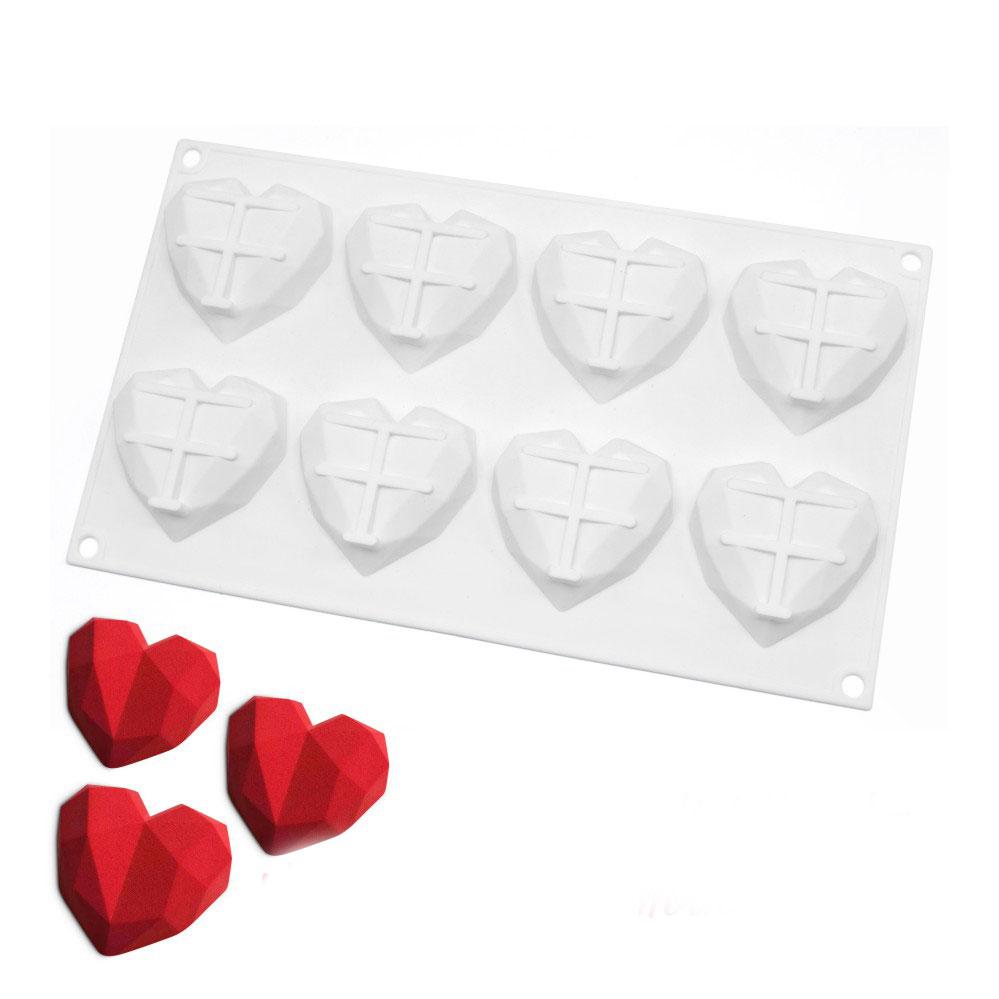 Силіконова форма для євродесертів, "Серце" форма для мусових тортів і десертів, фото 1