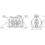 Септик попереднього очищення, Еколайн, 3000 л, Польща, Eko Roto, фото 2