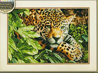 Набор для вышивания крестиком Леопард. Размер: 35,5*24,5 см