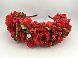 Віночок на голову з червоними маками, фото 6