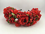 Віночок на голову з червоними маками, фото 5