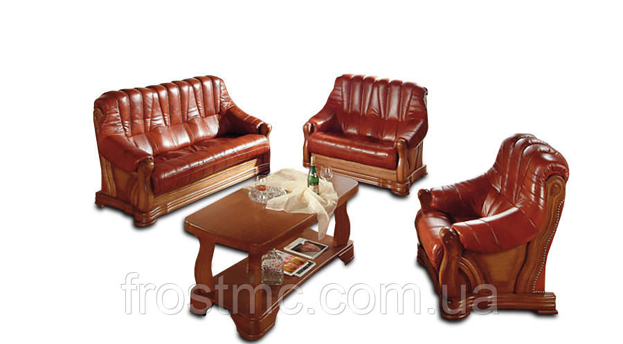 Кожаный комплект meble-pyka 3r+2+1 польская мебель пика 1, FRYDERYK I - фото 4 - id-p908073058
