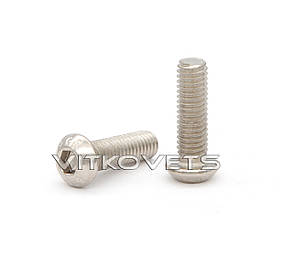 Винт с полукруглой головкой и внутренним шестигранником DIN 7380-1, M6х20