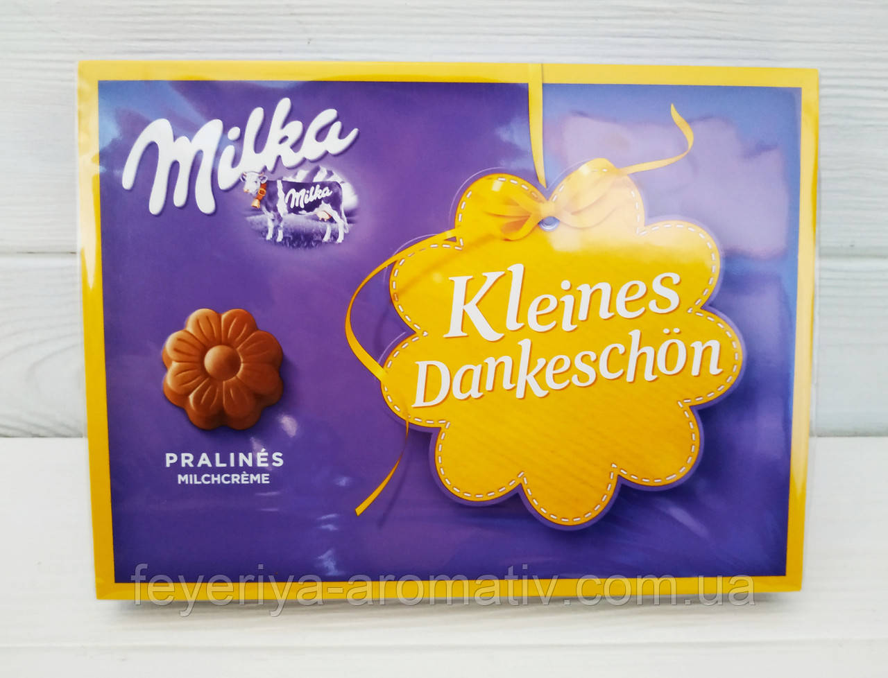 Коробка шоколадних цукерок Milka Kleines Dankeschon з молочною начинкою, 110г (Швейцарія)