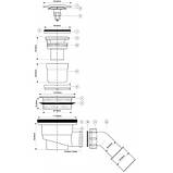 Сифон для душового піддону з механізмом клік-клак HC27CLCP MCALPINE, фото 2