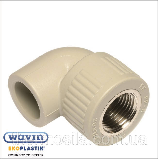 Кутник 90° з МРВ 20х1/2 Ekoplastik, гурт і роздріб