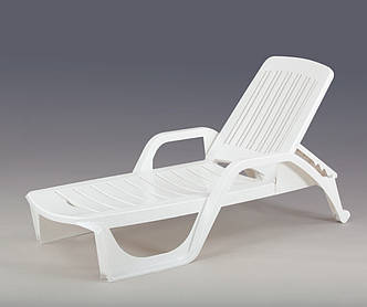 Лежак пляжний Zanzibar білий виробництва Італія