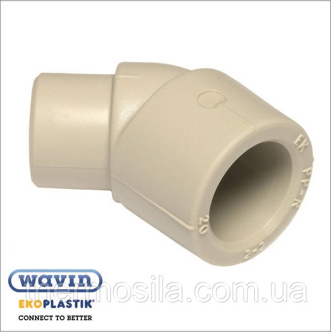 Кутник 45° внутрішній/зовнішній d 25 Ekoplastik, гурт і роздріб