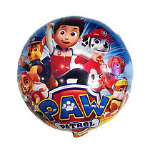 Фольгована кругла кулька "Щенячий патруль" 18" Китай
