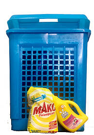 Корзина для білизни пластикова з кришкою, 55л