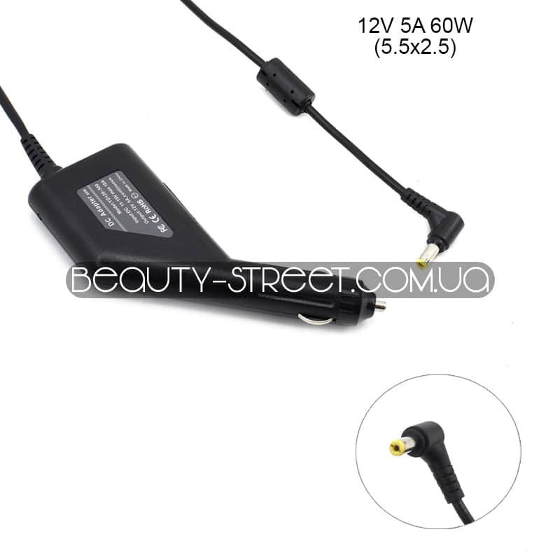 РОЗПРОДАЖ!!! Автомобільний блок живлення для LCD монітора 12V 5A 60W 5.5 x 2.5 (B)