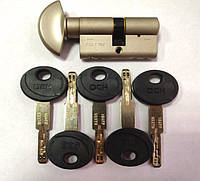 Цилиндр AGB Scudo DCK 40x60 100 мм ключ/тумблер матовый хром