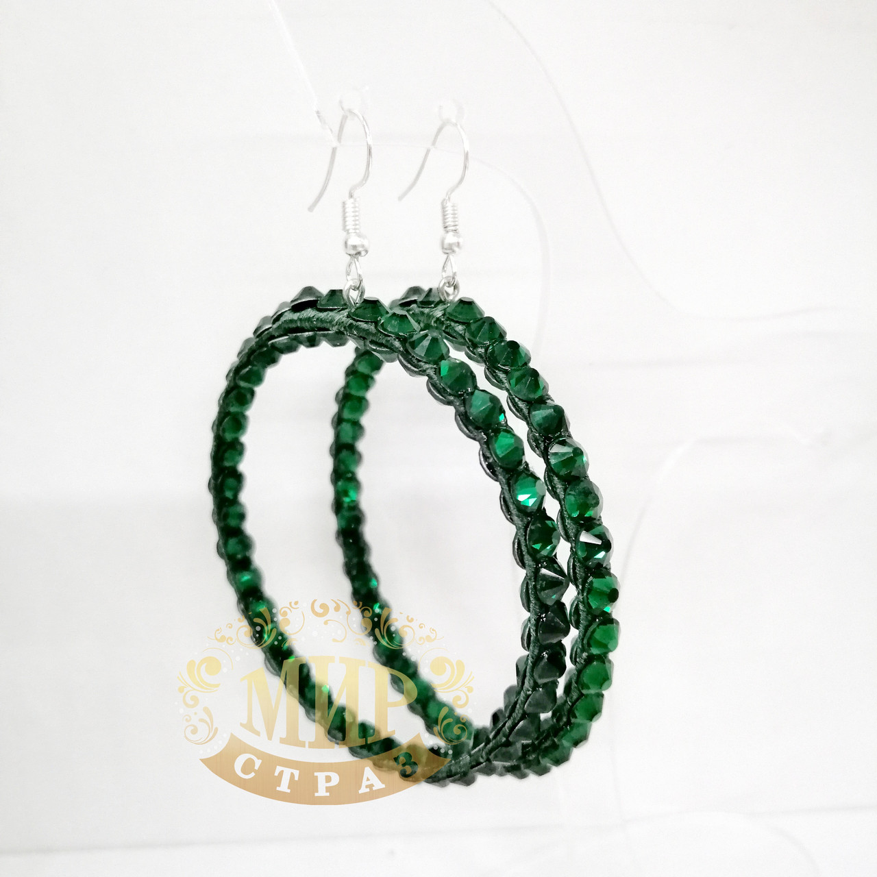 Танцевальные серьги-кольца Emerald - фото 2 - id-p908244084