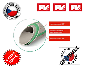 Поліпропіленові труби FV-PLAST PN16 Faser d20x2.8 зі скловолокном. Виробництво ЧЕХІЯ!!, фото 1