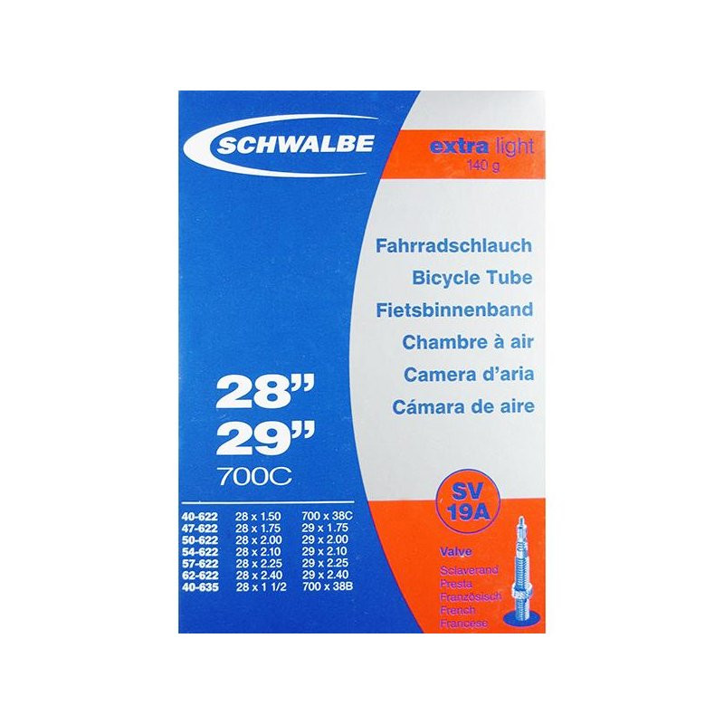 Камера 29" (40/62-584/635) Schwalbe SV19A 40 мм EXTRA LIGHT EK