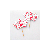 Топери для капкейків Корона принцеси 2 штуки