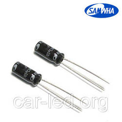 2,2mkf - 63v  RD 5*11  SAMWHA, 105°C конденсатор електролітичний