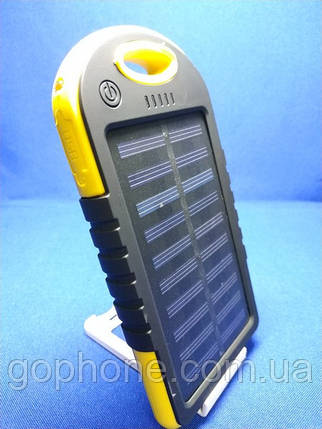 Power Bank Solar 10000mAh Yellow + Ліхтарик, фото 2