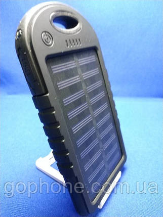 Power Bank Solar 10000mAh Black + Ліхтарик, фото 2