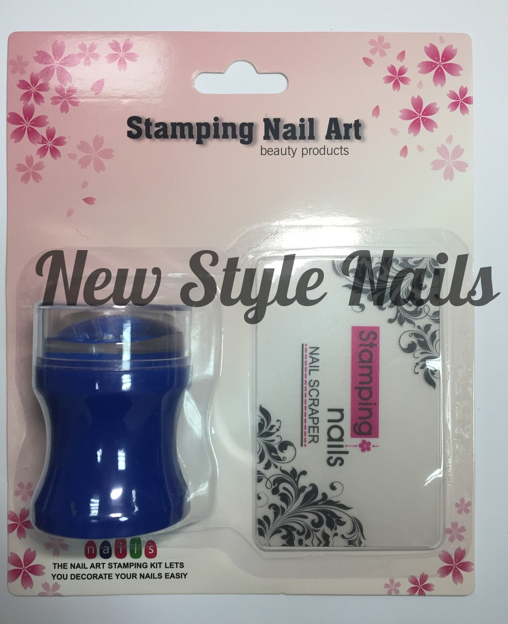 Набір для стемпинга синийштамп і скрапер Stamping Naill Art