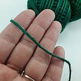 Канат джутовий декоративний зелений 1,5 мм бобіна 50 м, фото 4
