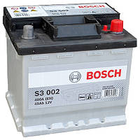 Автомобільний акумулятор Bosch S3 (S3 002): 45 А·год, плюс: справа, 12 В, 400 А — (akb39), 207x175x190 мм