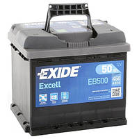 Автомобильный аккумулятор Exide Excell (EB500): 50 Ач, плюс: справа, 12 В, 450 А - (akb149), 207x175x190 мм