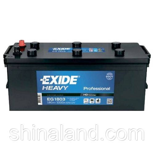 Акумулятор вантажний Exide Professional (EG1803): 180 А·год, 12 В, 1000 А — (EG1803), 513x223x223 мм