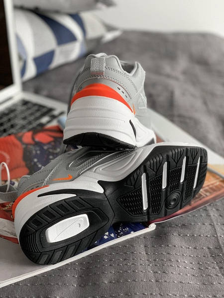 Nike m2k tekno trainers store atmosphere grey phantom total orange